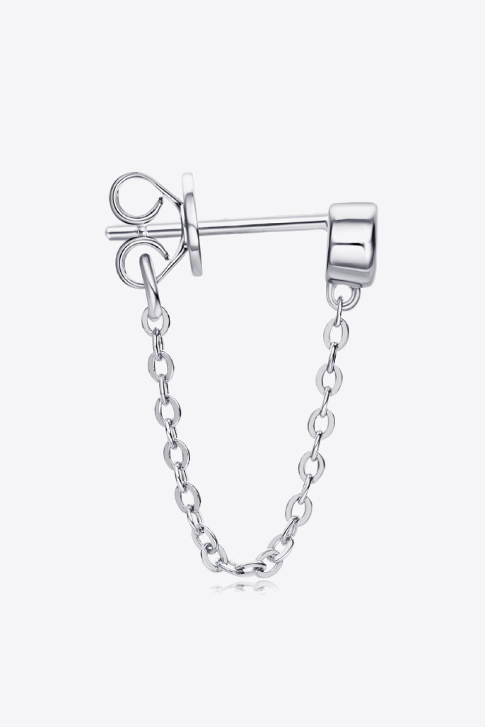 Inlaid Moissanite Chain Earrings | 18K Gold & Platinum-Plated | MerchLuxx - MerchLuxx