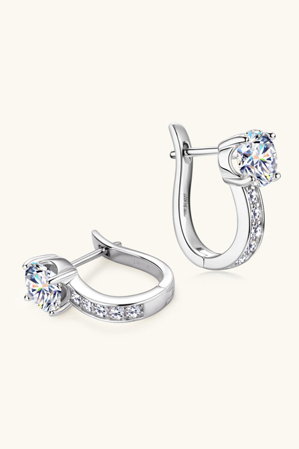 2 Carat Moissanite Hoop Earrings – Elegant Sparkle | MerchLuxx - MerchLuxx