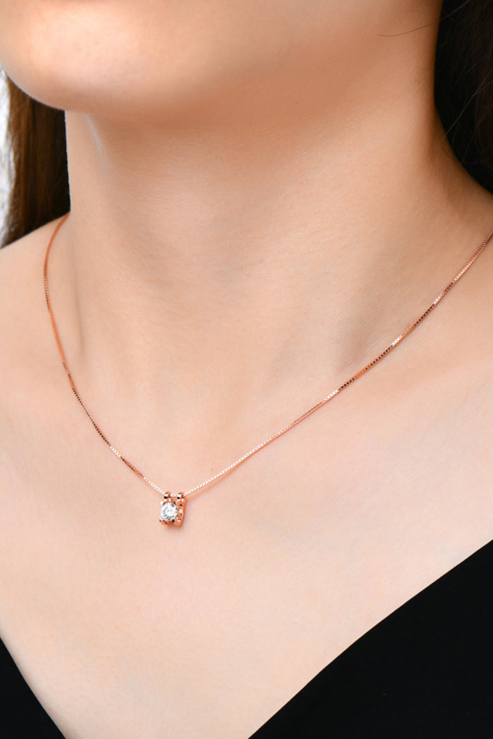 Exquisite Moissanite 925 Sterling Silver Necklace – Timeless Brilliance | MerchLuxx - MerchLuxx