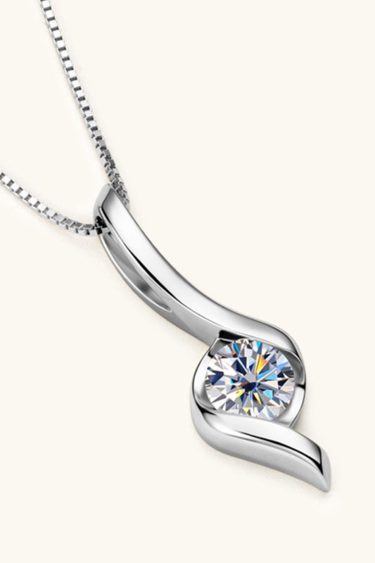1 Carat Moissanite Sterling Silver Necklace – Timeless & Elegant | MerchLuxx - MerchLuxx