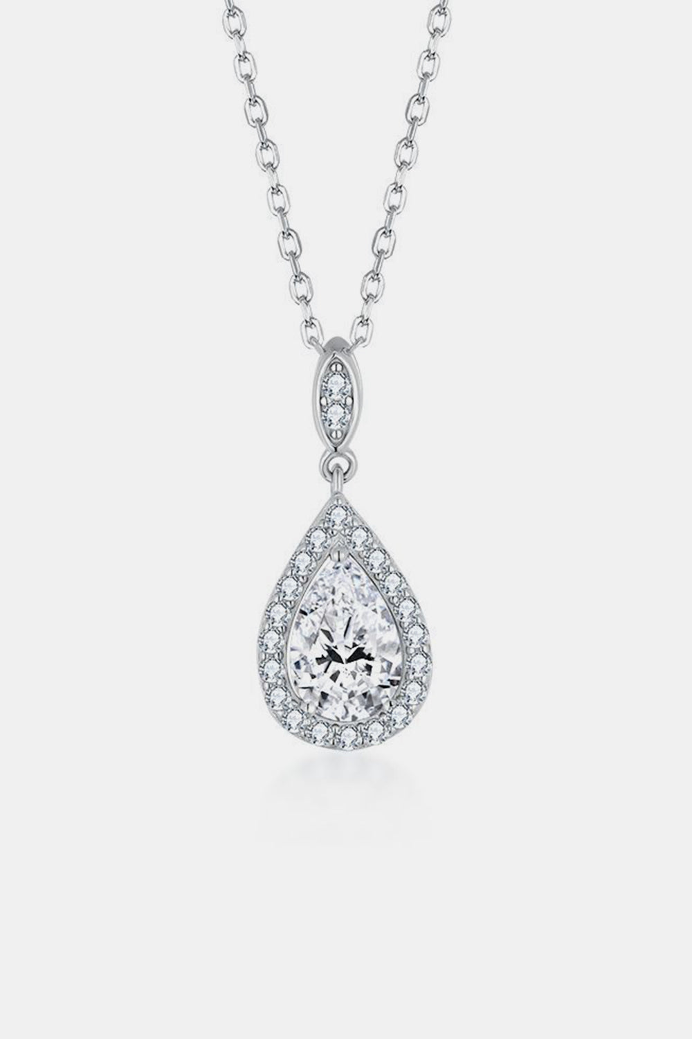 1.5 Carat Moissanite Teardrop Necklace – Elegant & Timeless | MerchLuxx - MerchLuxx