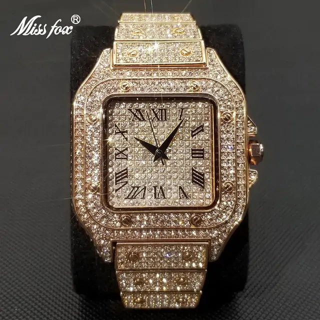 Waterproof Full Diamond Men’s Watch – Ultimate Luxury & Style | MerchLuxx - MerchLuxx