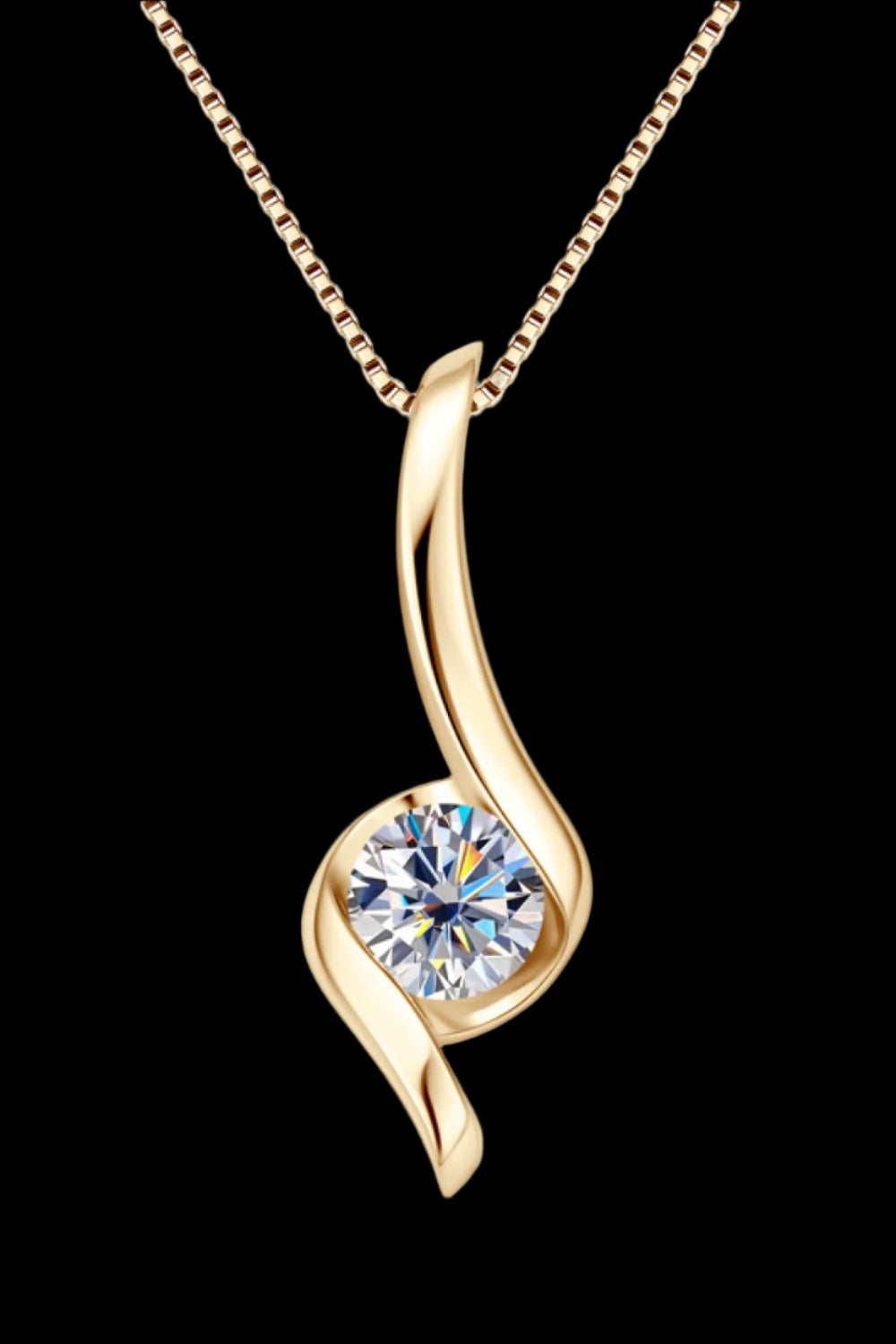1 Carat Moissanite Sterling Silver Necklace – Timeless & Elegant | MerchLuxx - MerchLuxx