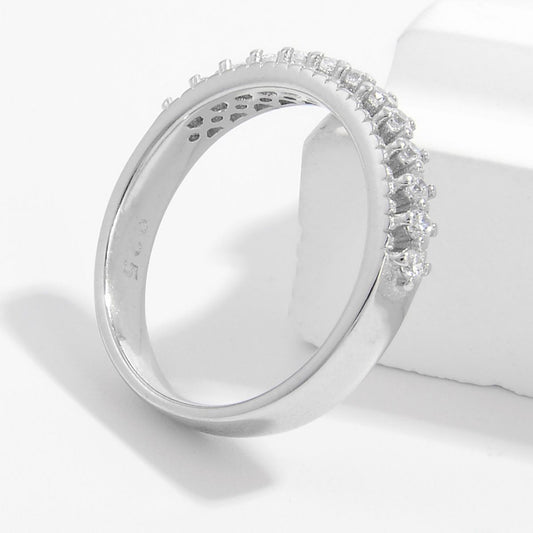 925 Sterling Silver Channel-Set Zircon Ring – Sleek & Elegant | MerchLuxx - MerchLuxx