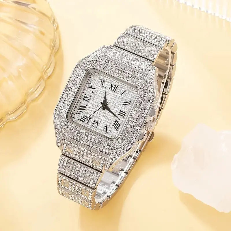 2Pcs Set Diamond Women’s Watches – Elegant & Sparkling Luxury | MerchLuxx - MerchLuxx