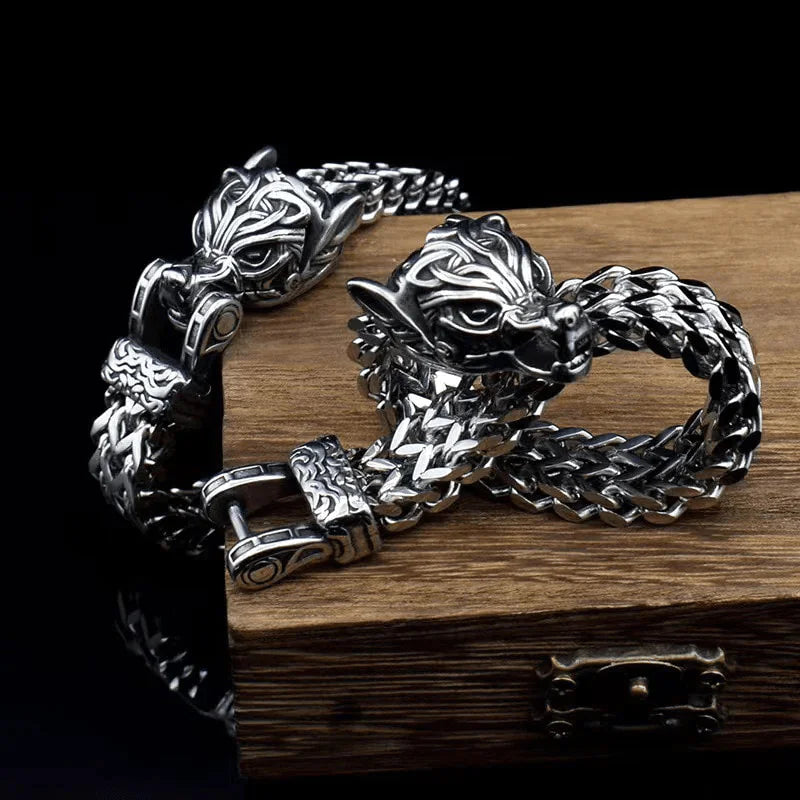 Men’s Wolf’s Head Bracelet – Strength & Untamed Spirit | MerchLuxx - MerchLuxx