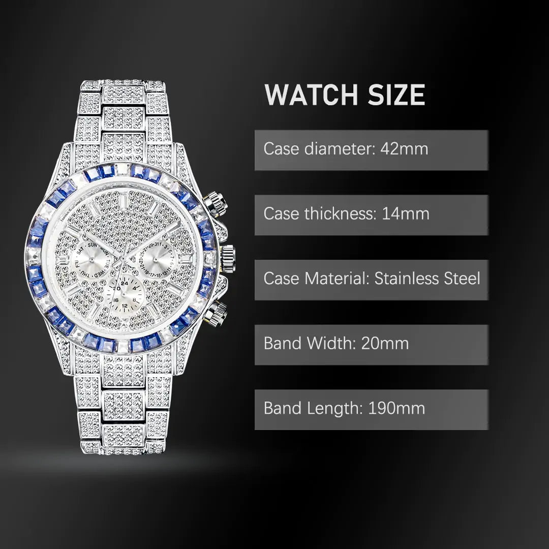 Diamond Calendar Watch – Luxury & Functionality | MerchLuxx - MerchLuxx