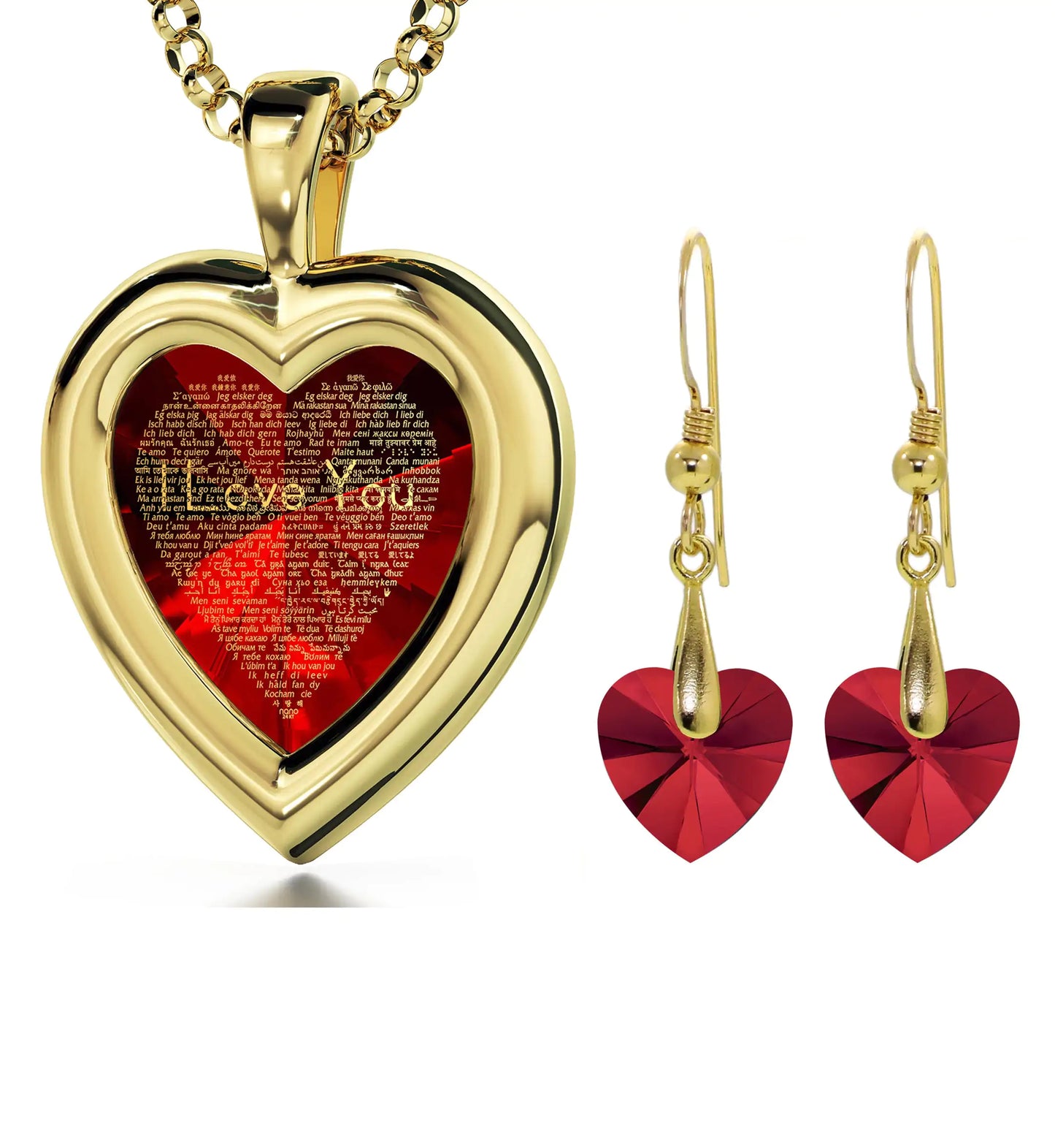 Gold-Plated Silver Heart Jewelry Set – Romantic & Timeless | MerchLuxx - MerchLuxx