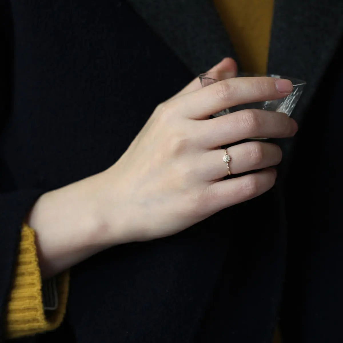 10K Yellow Gold Zircon Diamond Ring – Elegant & Timeless | MerchLuxx - MerchLuxx