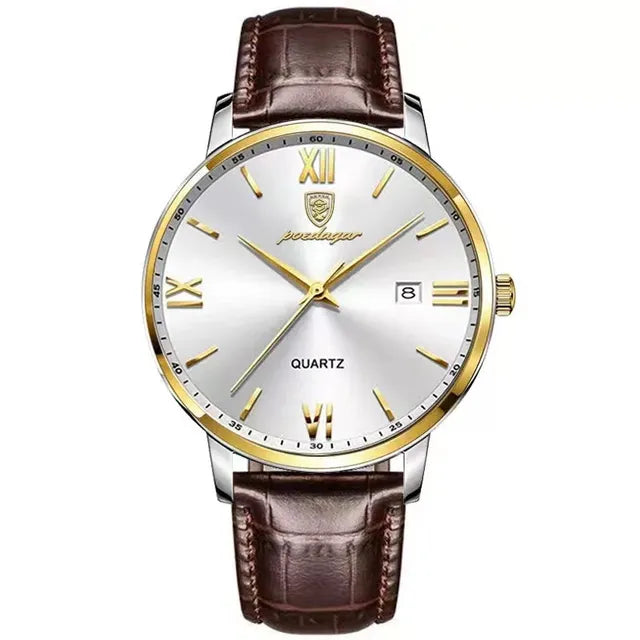 Leather Men’s Quartz Luminos Luxury Watch – Timeless Precision | MerchLuxx - MerchLuxx