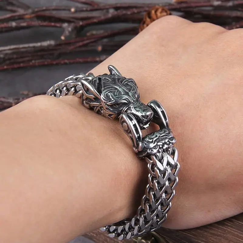 Men’s Wolf’s Head Bracelet – Strength & Untamed Spirit | MerchLuxx - MerchLuxx