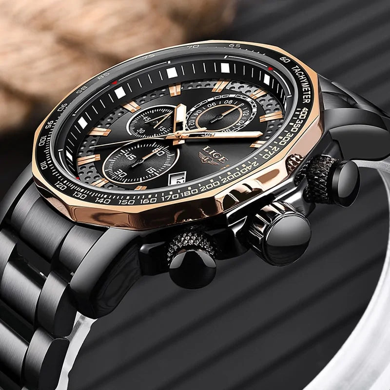 LIGE Men’s Luxury Watch – Precision, Style & Durability | MerchLuxx - MerchLuxx