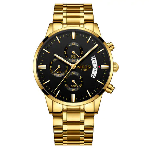 Men’s Elegant Gold Wrist Watch – Timeless Luxury & Precision | MerchLuxx - MerchLuxx