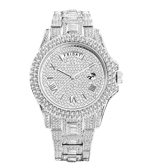 Men’s Luxury Crystal Watch – Iced-Out Elegance & Precision | MerchLuxx - MerchLuxx