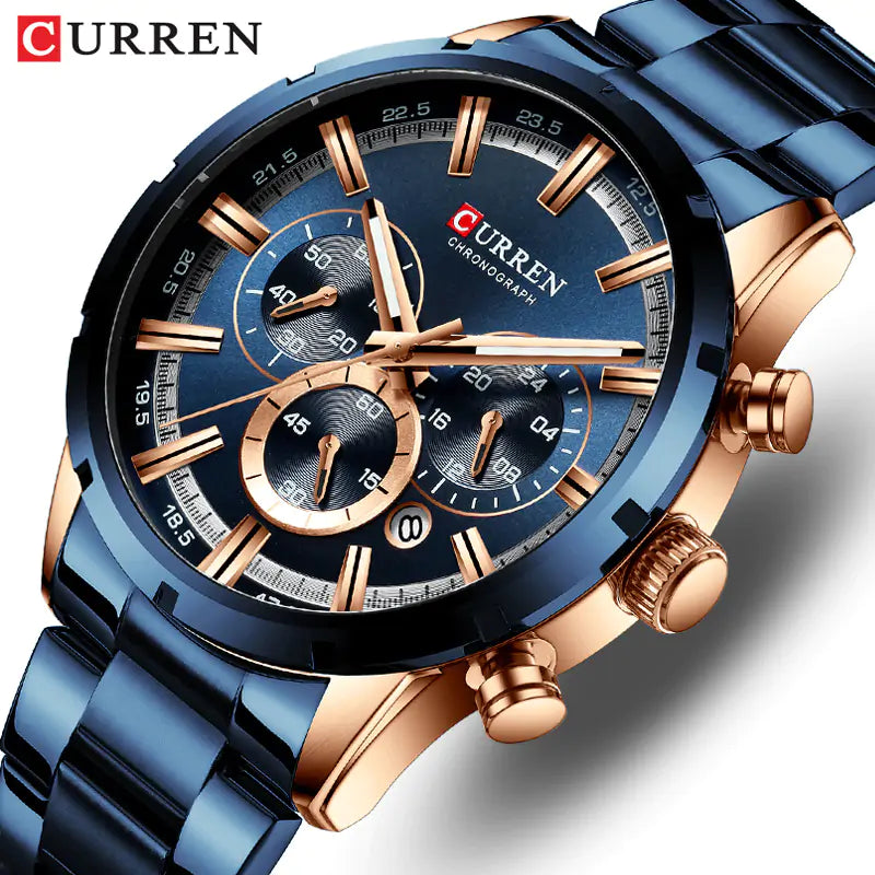 CURREN Men’s Quartz Watch with Luminous Feature – Bold Precision | MerchLuxx - MerchLuxx