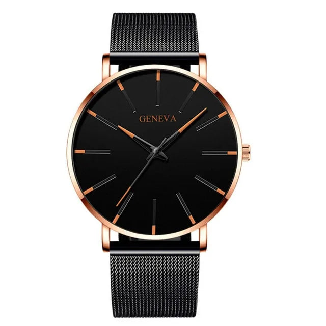 Ultra-Thin Quartz Fashion Watch for Men – Sleek Precision | MerchLuxx - MerchLuxx