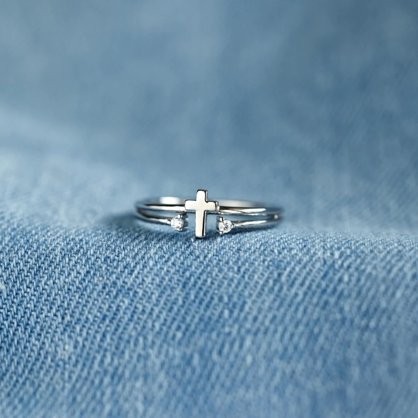 925 Sterling Silver Adjustable Cross Ring – Timeless & Minimalist | MerchLuxx - MerchLuxx