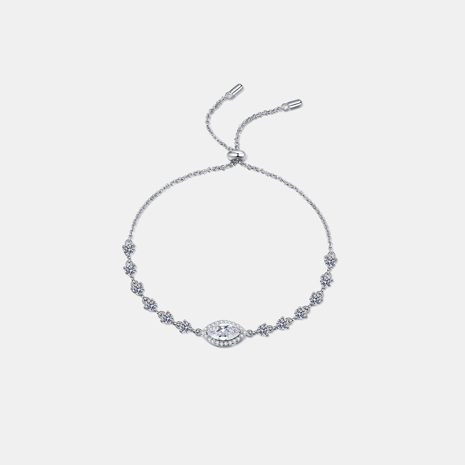1 Carat Elegant Moissanite Sterling Silver Bracelet – Timeless Sparkle | MerchLuxx - MerchLuxx