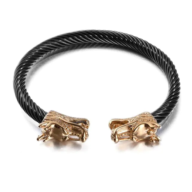 Double Dragon Bracelet – Bold Viking Style & Timeless Strength | MerchLuxx - MerchLuxx