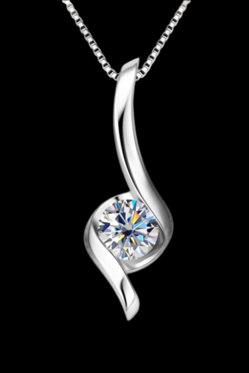 1 Carat Moissanite Sterling Silver Necklace – Timeless & Elegant | MerchLuxx - MerchLuxx