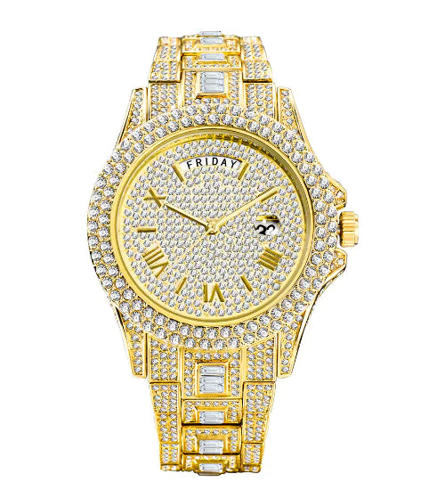 Men’s Luxury Crystal Watch – Iced-Out Elegance & Precision | MerchLuxx - MerchLuxx