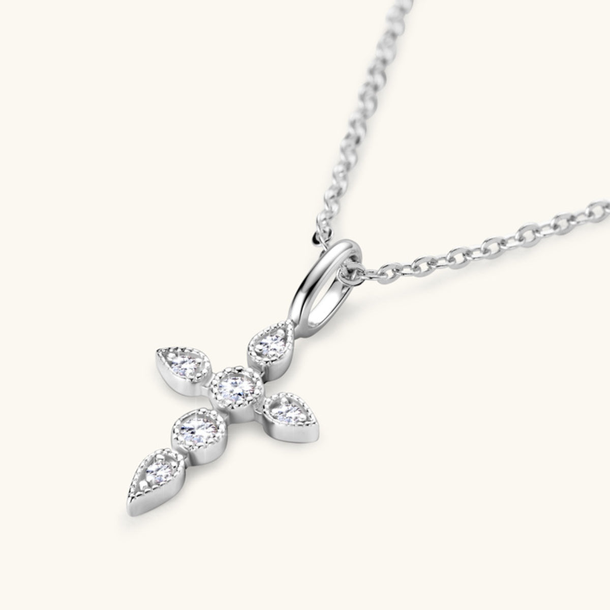 925 Sterling Silver Moissanite Cross Pendant Necklace – MerchLuxx Elegance - MerchLuxx