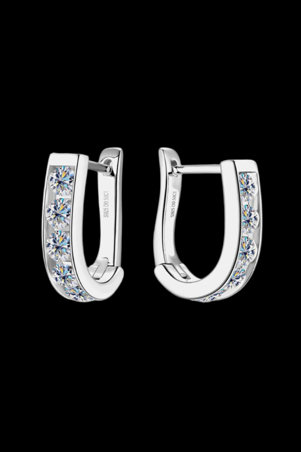 1 Carat Channel Set Moissanite Earrings – Elegant & Minimalist | MerchLuxx - MerchLuxx