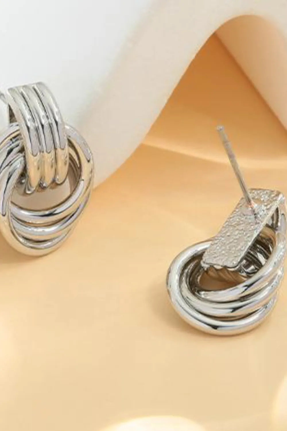 Gold-Plated Knotted Stud Earrings | 925 Sterling Silver | MerchLuxx - MerchLuxx