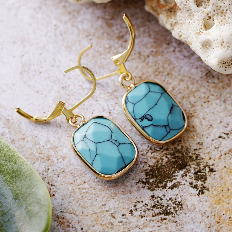 Copper Natural Stone Dangle Earrings – Elegant & Earthy | MerchLuxx - MerchLuxx