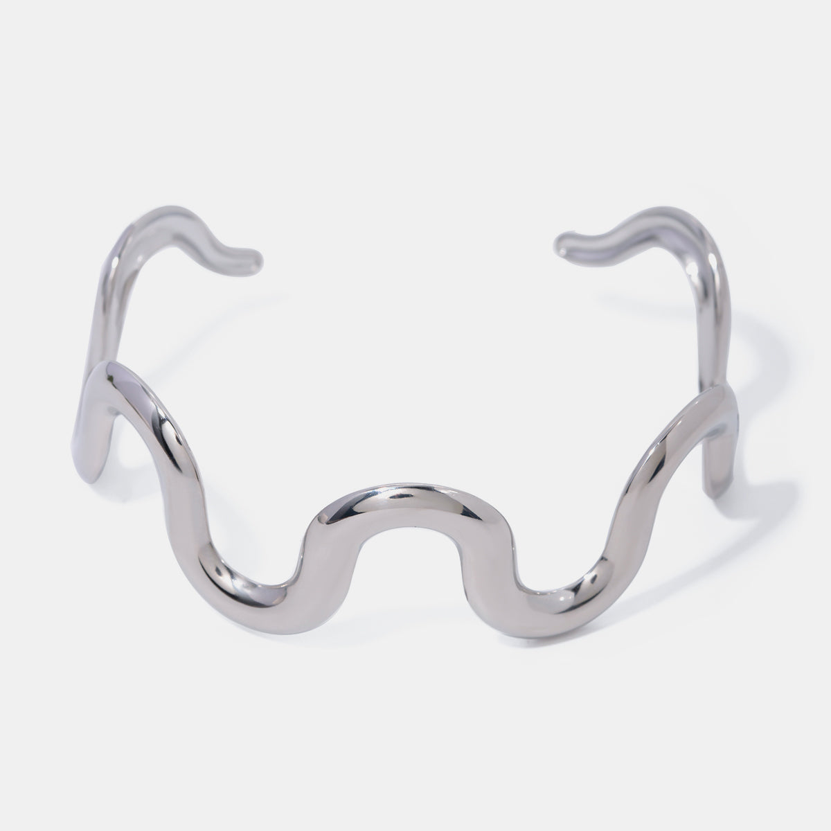 Stainless Steel Wave Shape Bracelet – Sleek & Modern | MerchLuxx - MerchLuxx