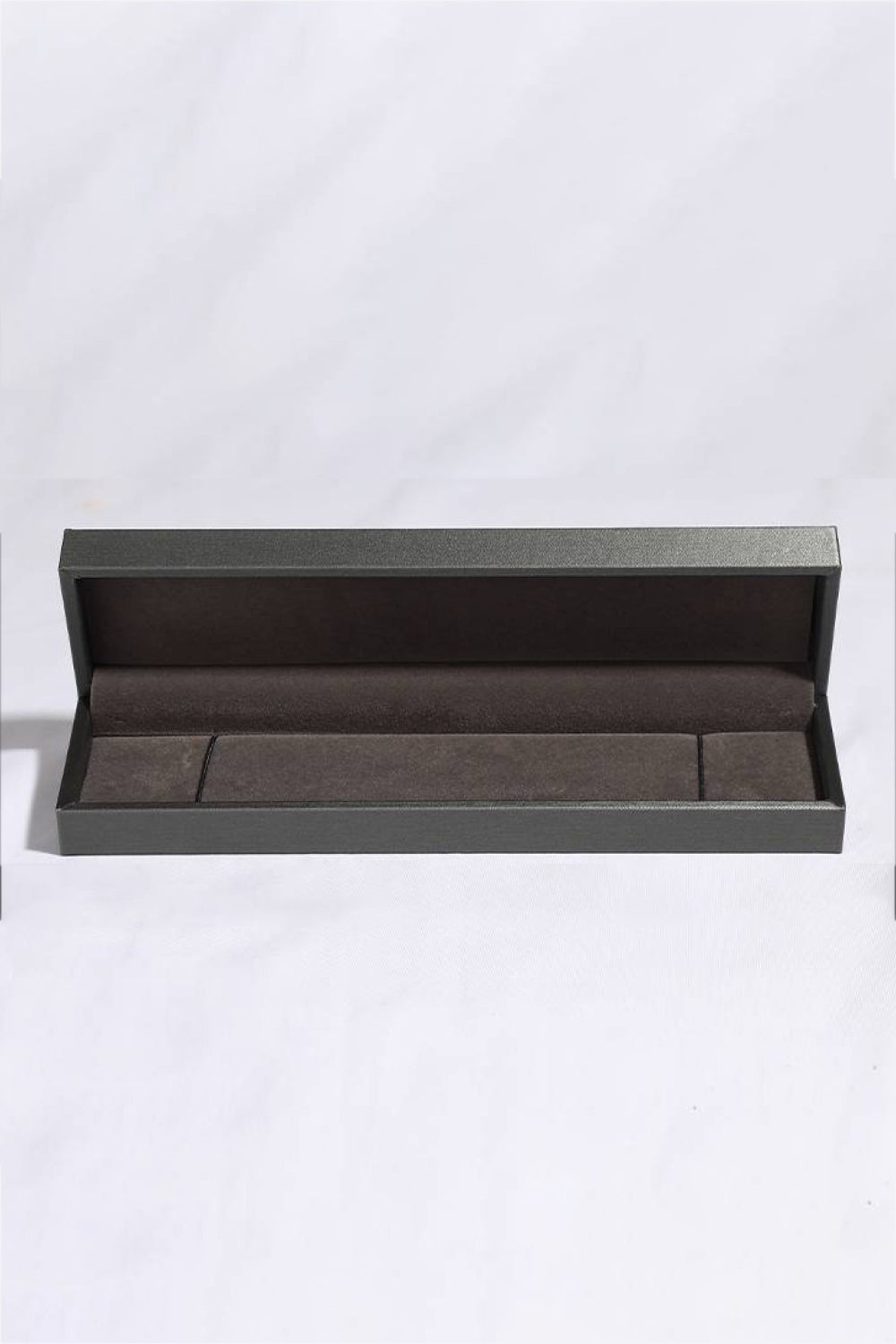 The jewelry box for the 1.8 carat minimalist moissanite bracelet in sterling silver 