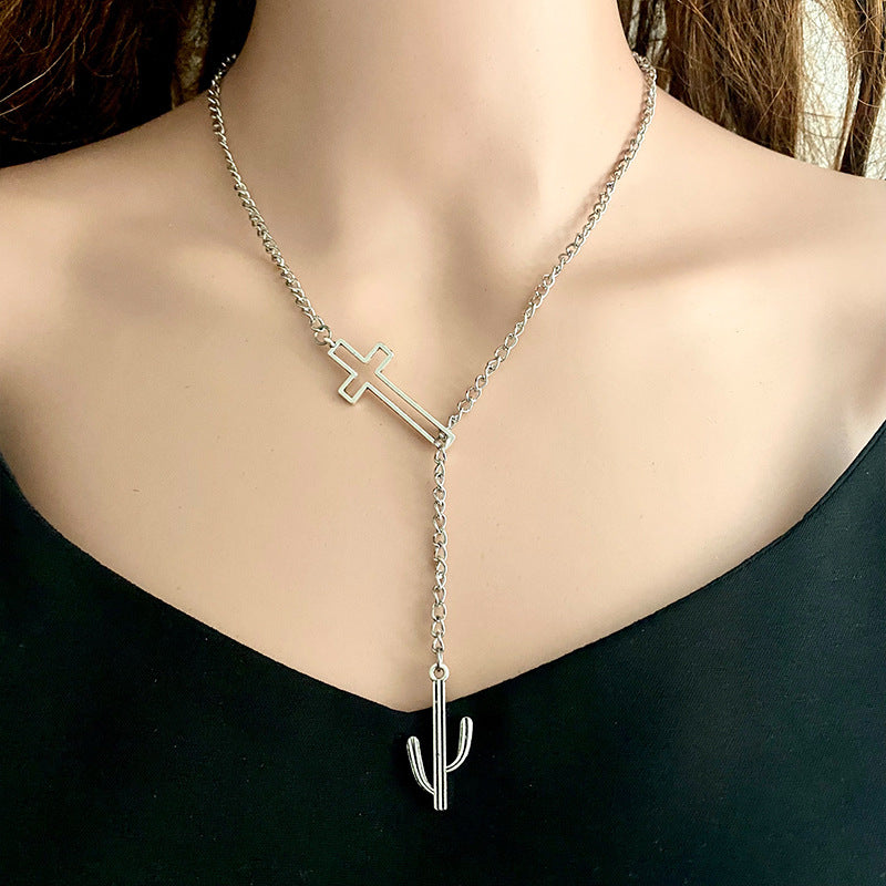 Alloy Iron Cross Chain Necklace – Bold & Timeless | MerchLuxx - MerchLuxx