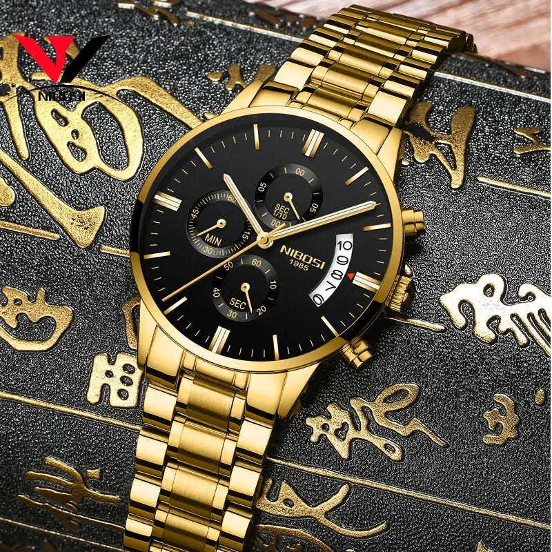 Men’s Elegant Gold Wrist Watch – Timeless Luxury & Precision | MerchLuxx - MerchLuxx