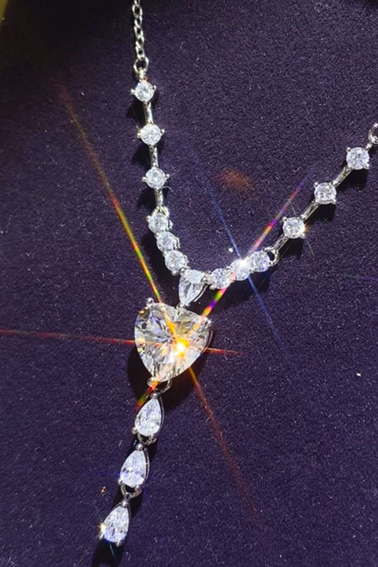 3 Carat Moissanite Drop Necklace – Elegant Sparkle | MerchLuxx - MerchLuxx
