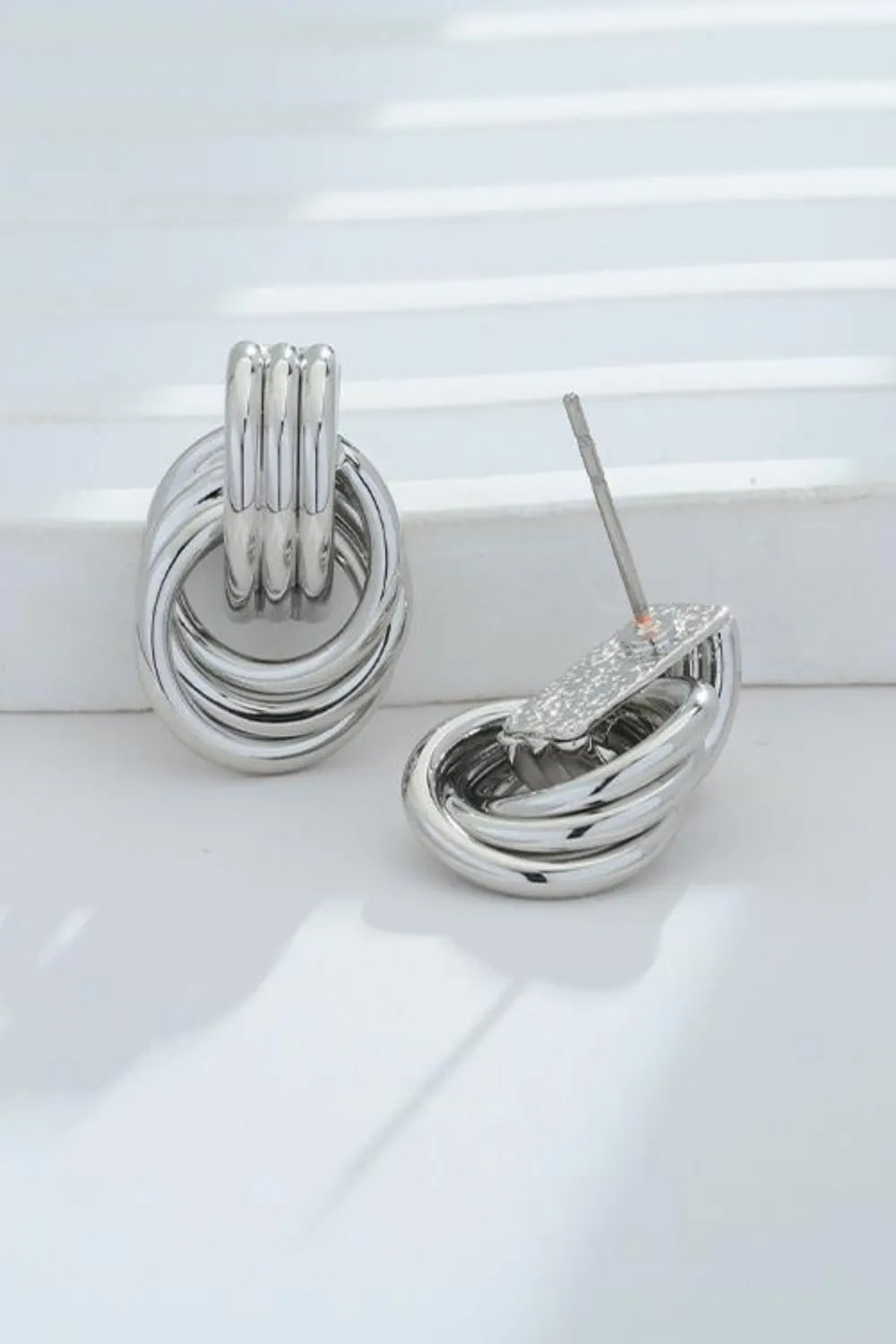 Gold-Plated Knotted Stud Earrings | 925 Sterling Silver | MerchLuxx - MerchLuxx