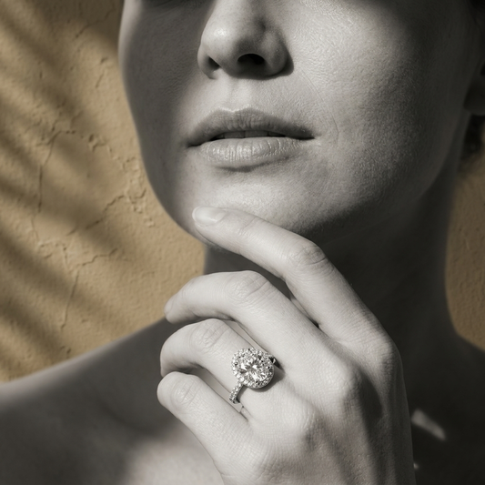 Aurevielle™ Moissanite Halo Ring