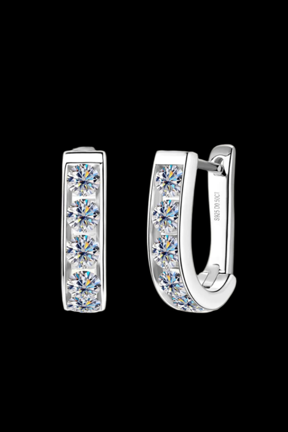 1 Carat Channel Set Moissanite Earrings – Elegant & Minimalist | MerchLuxx - MerchLuxx