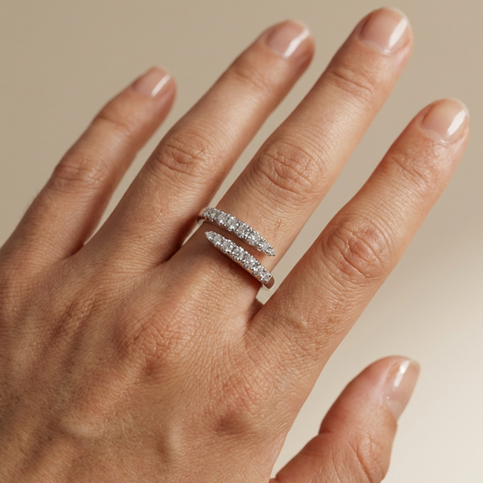 Lunara™ Moissanite Bypass Ring