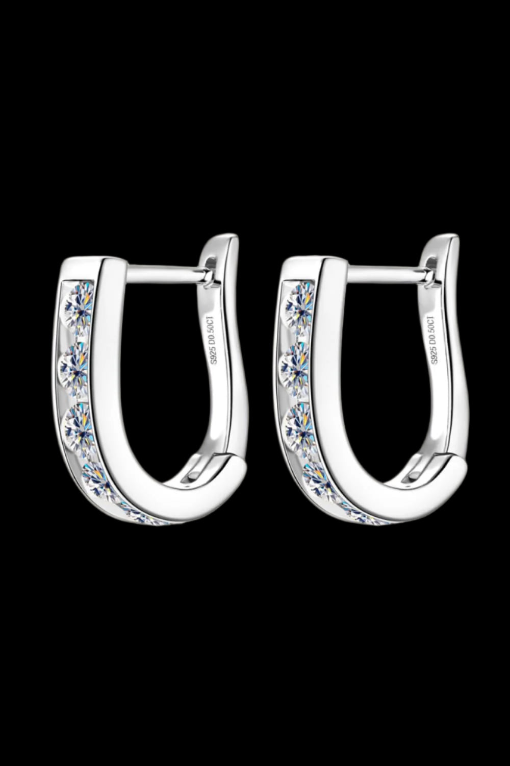 1 Carat Channel Set Moissanite Earrings – Elegant & Minimalist | MerchLuxx - MerchLuxx