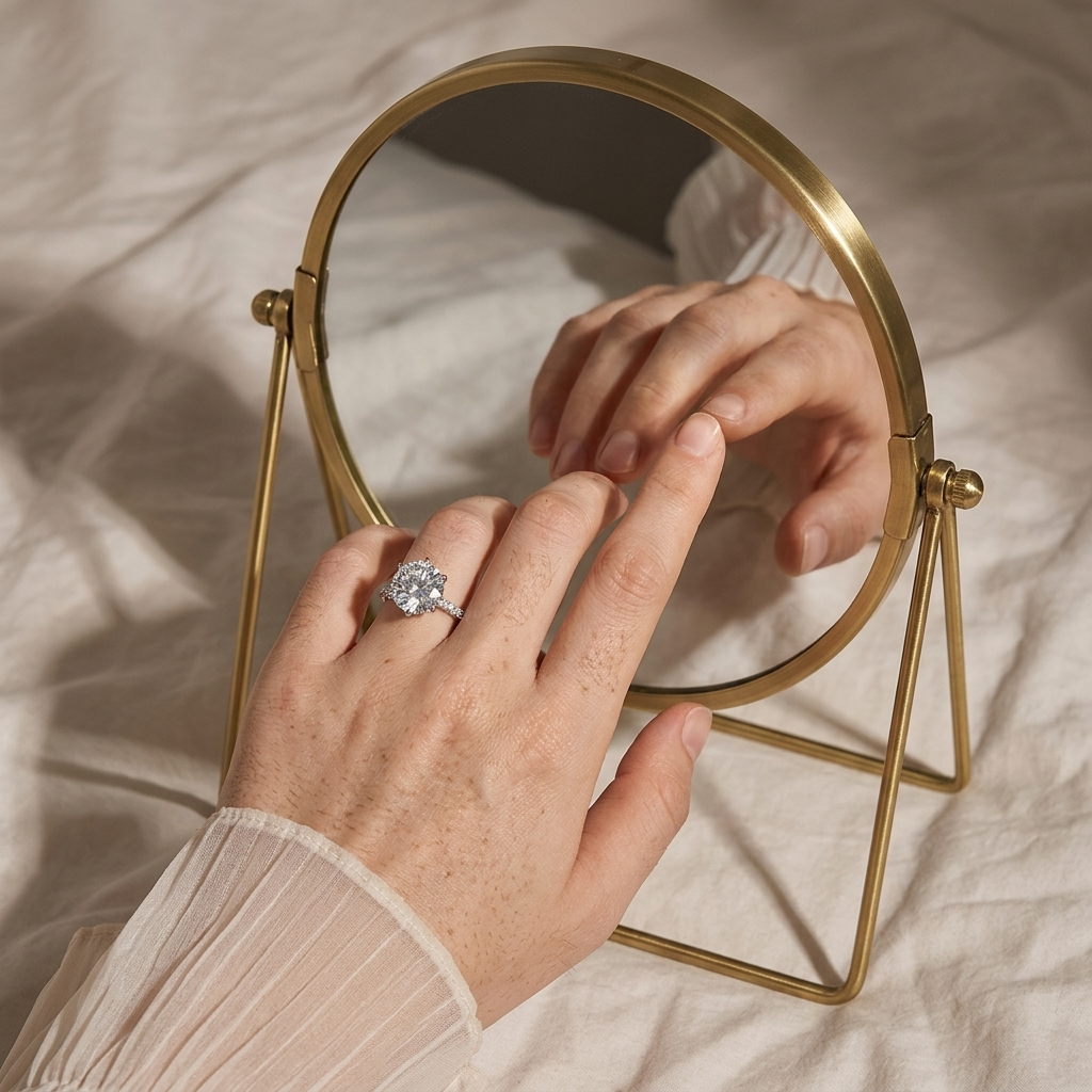 Solvéra 5-carat moissanite solitaire ring in sterling silver by MerchLuxx