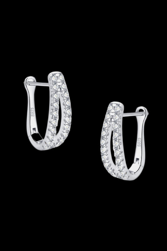 925 Sterling Silver Moissanite Earrings – Timeless Sparkle | MerchLuxx - MerchLuxx