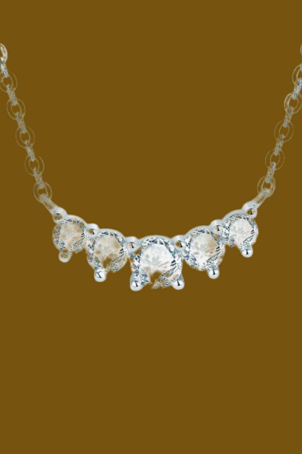 Moissanite Pendant Necklace – Elegant Minimalist Design | MerchLuxx - MerchLuxx