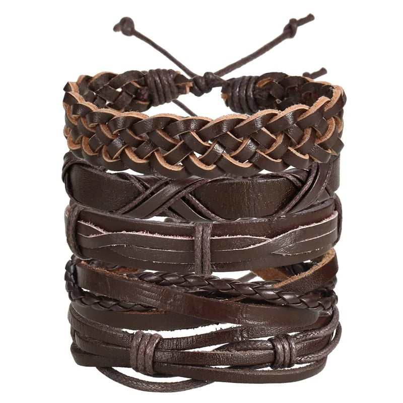 Fashionable Multilayer Leather Bracelet – Rugged & Stylish | MerchLuxx - MerchLuxx