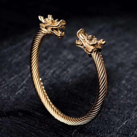 Double Dragon Bracelet – Bold Viking Style & Timeless Strength | MerchLuxx - MerchLuxx