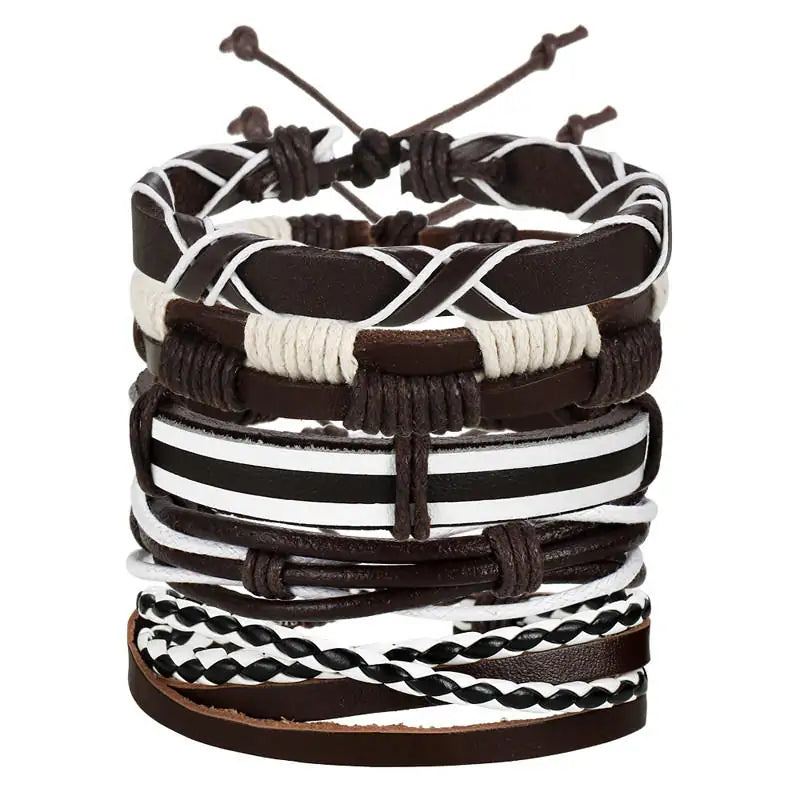 Fashionable Multilayer Leather Bracelet – Rugged & Stylish | MerchLuxx - MerchLuxx