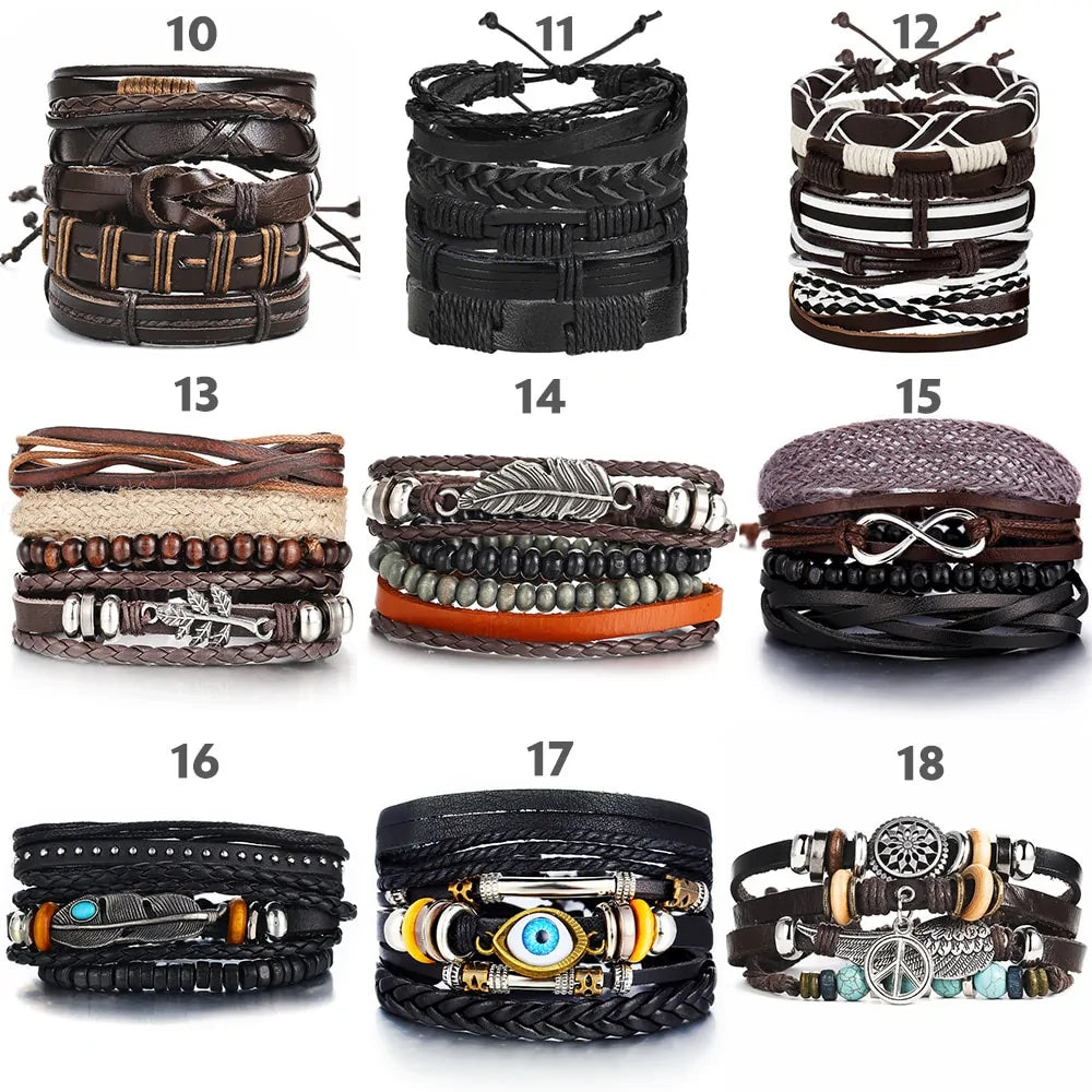 Fashionable Multilayer Leather Bracelet – Rugged & Stylish | MerchLuxx - MerchLuxx