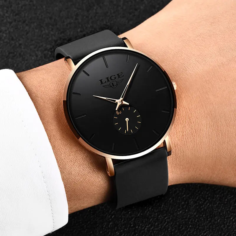 LIGE Men’s Fashion Watch – Sophisticated & Durable Timepiece | MerchLuxx - MerchLuxx