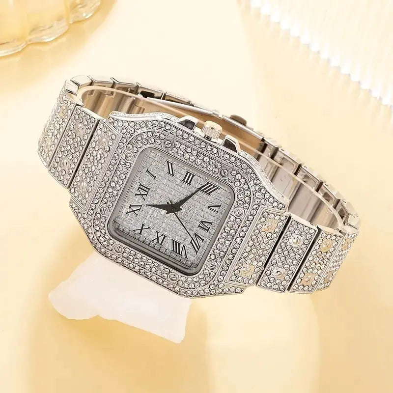 2Pcs Set Diamond Women’s Watches – Elegant & Sparkling Luxury | MerchLuxx - MerchLuxx
