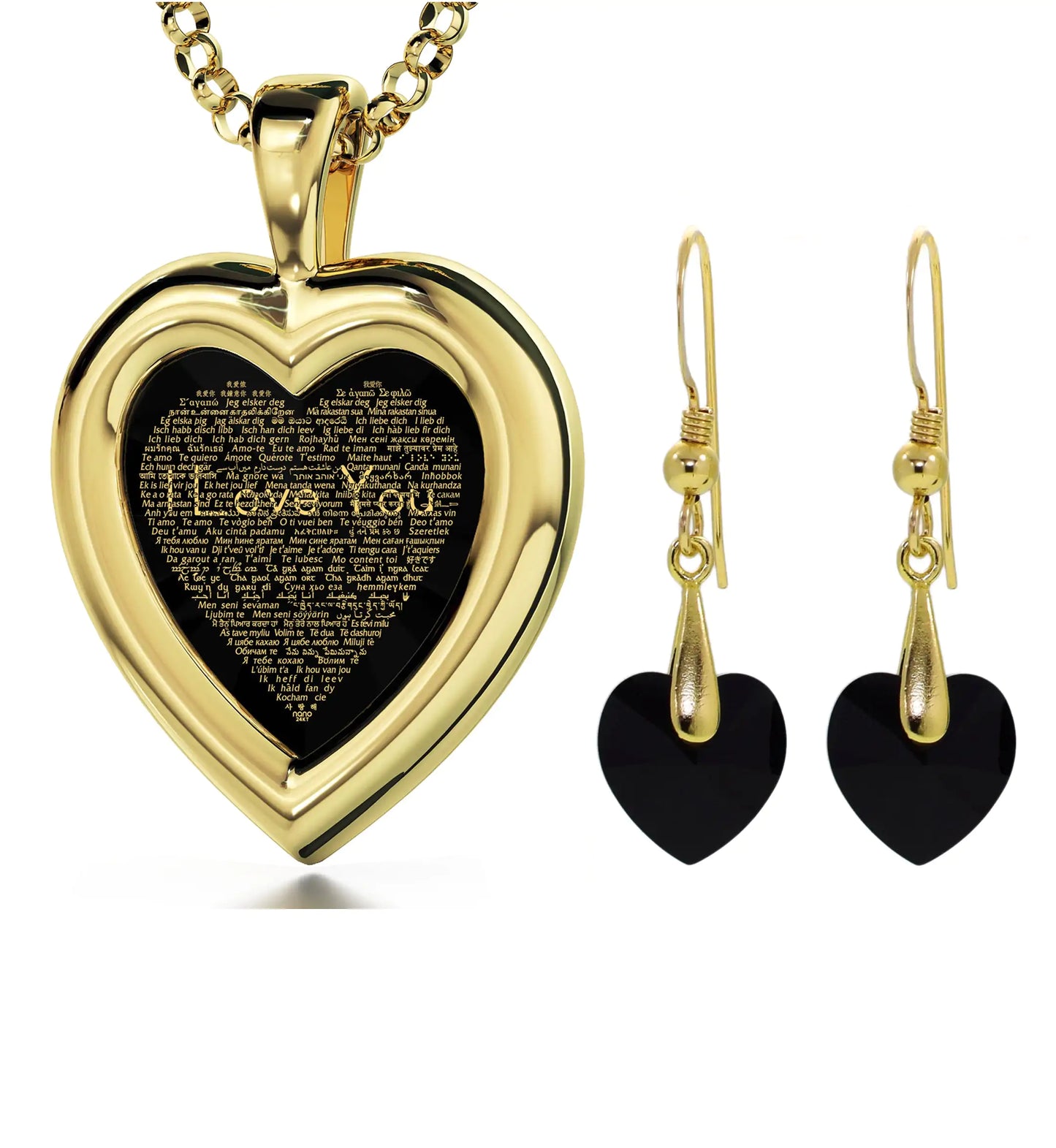 Gold-Plated Silver Heart Jewelry Set – Romantic & Timeless | MerchLuxx - MerchLuxx