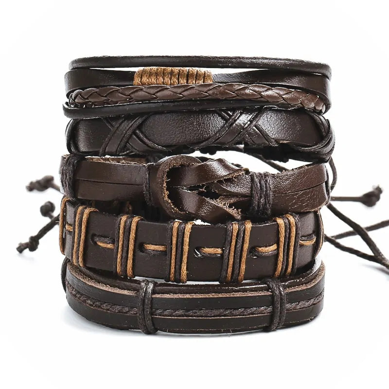 Fashionable Multilayer Leather Bracelet – Rugged & Stylish | MerchLuxx - MerchLuxx